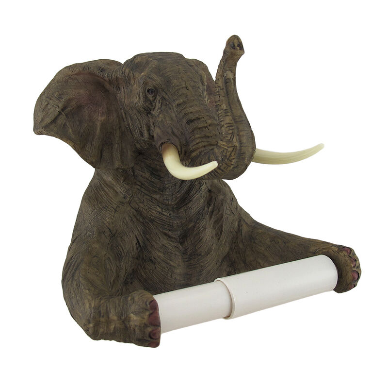 Trunk Up Elephant Bath Tissue Holder image number 0