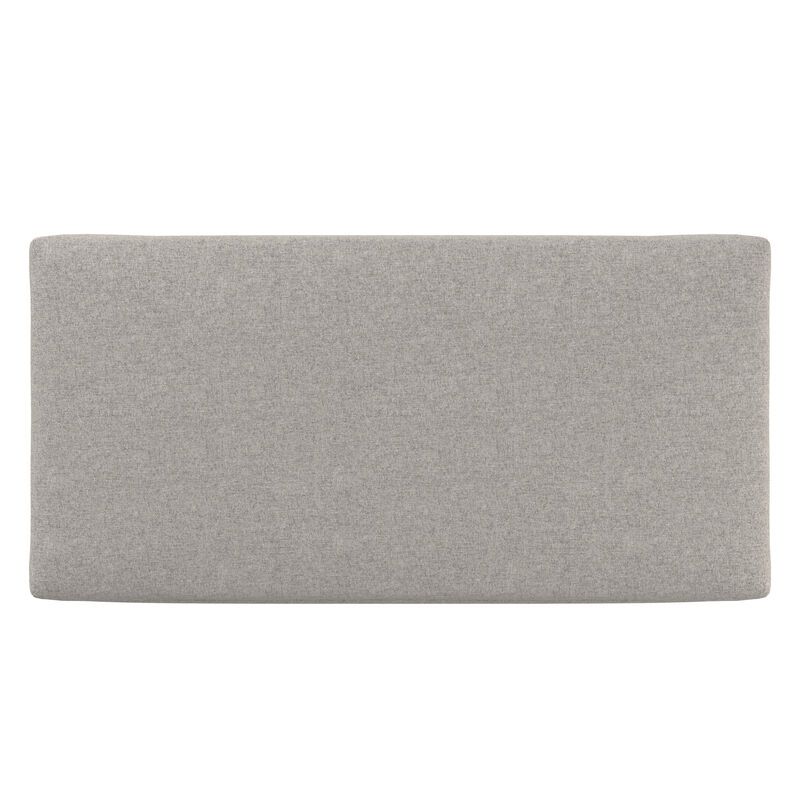 Rebecca 48 inch Wide Mid Century Modern Rectangle Large Coffee Table&nbsp;Storage Ottoman with Lift up Lid in Cloud Grey Polyester , Assembled image number 4