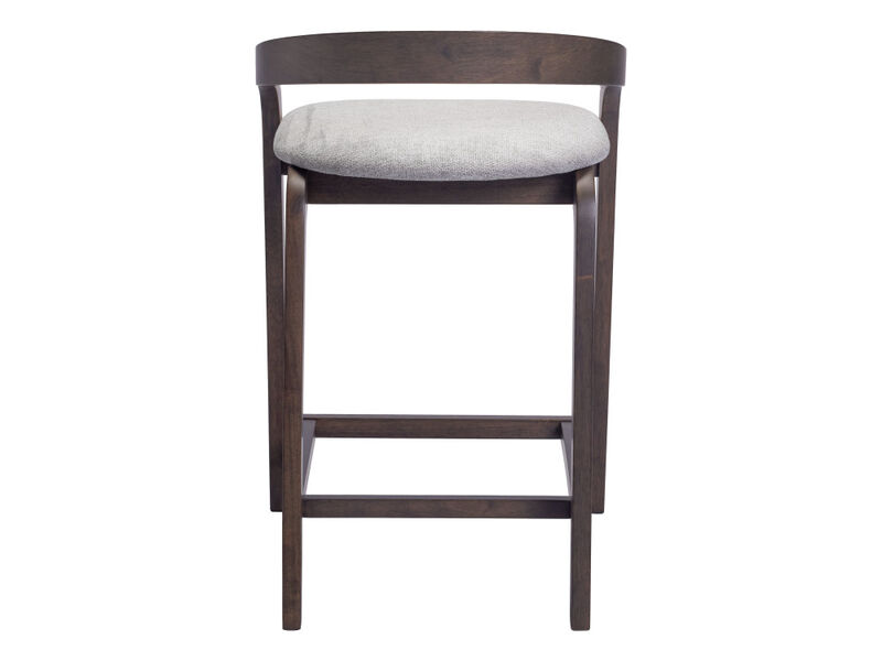 Troy Counter Stool (Set of 2) Dove Gray & Espresso image number 3