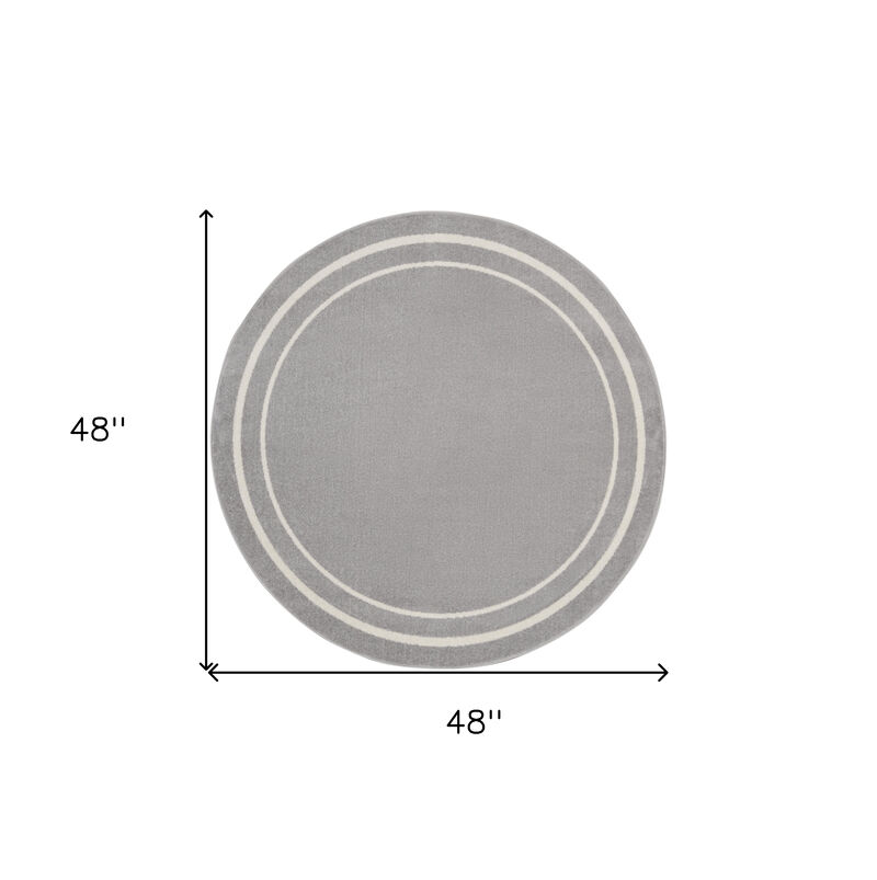 HomeRoots Round Indoor Outdoor Area Rug image number 4