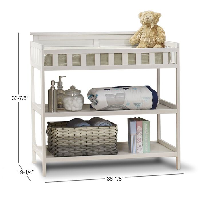 Sorelle Farmhouse Dressing Table,Weathered White Color