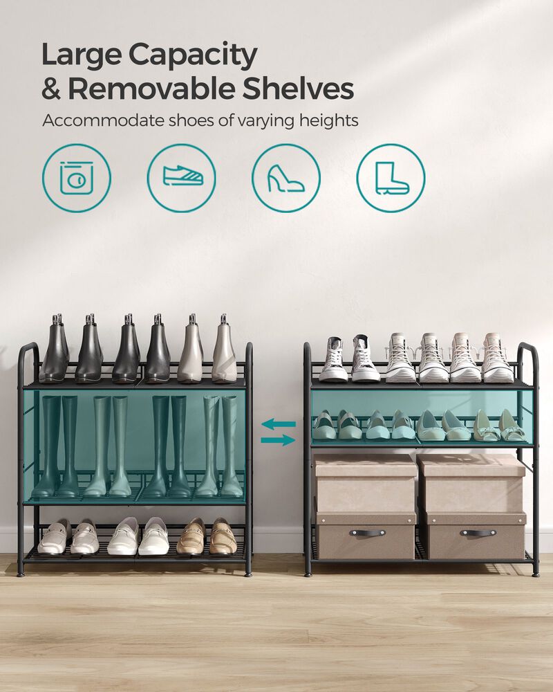 Stackable Shoe Rack - Space-Saving Shoe Organizer for Efficient Storage