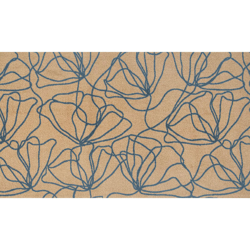HomeRoots Floral Washable Area Rug With UV Protection image number 0