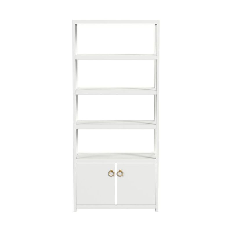 Butler Specialty Lark  4- Tier Etagere  Etagere Bookcase, White image number 3