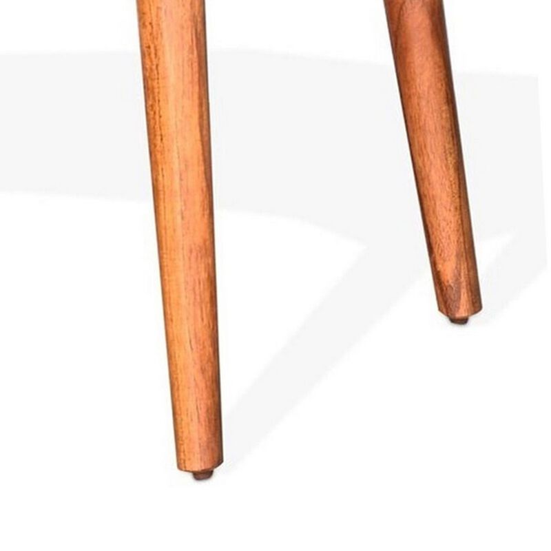 Amy Nightstand w Drawer, Metal Handle, 60 Inch Orange Brown - Benzara