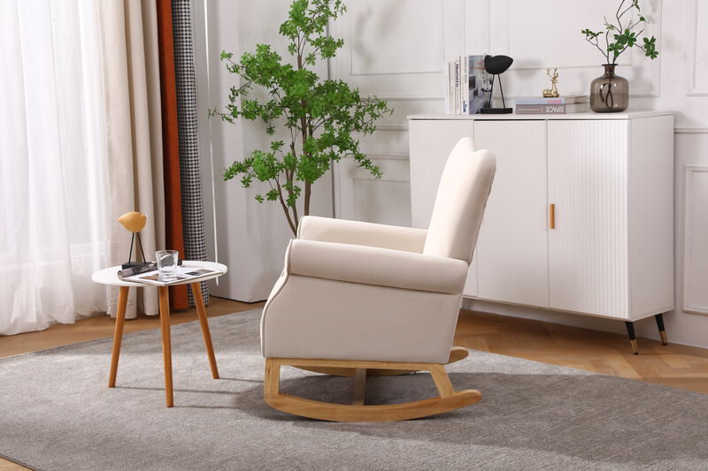 Baby Room Rocking Chair High Back Nursery Chair for Comfort & Relaxation