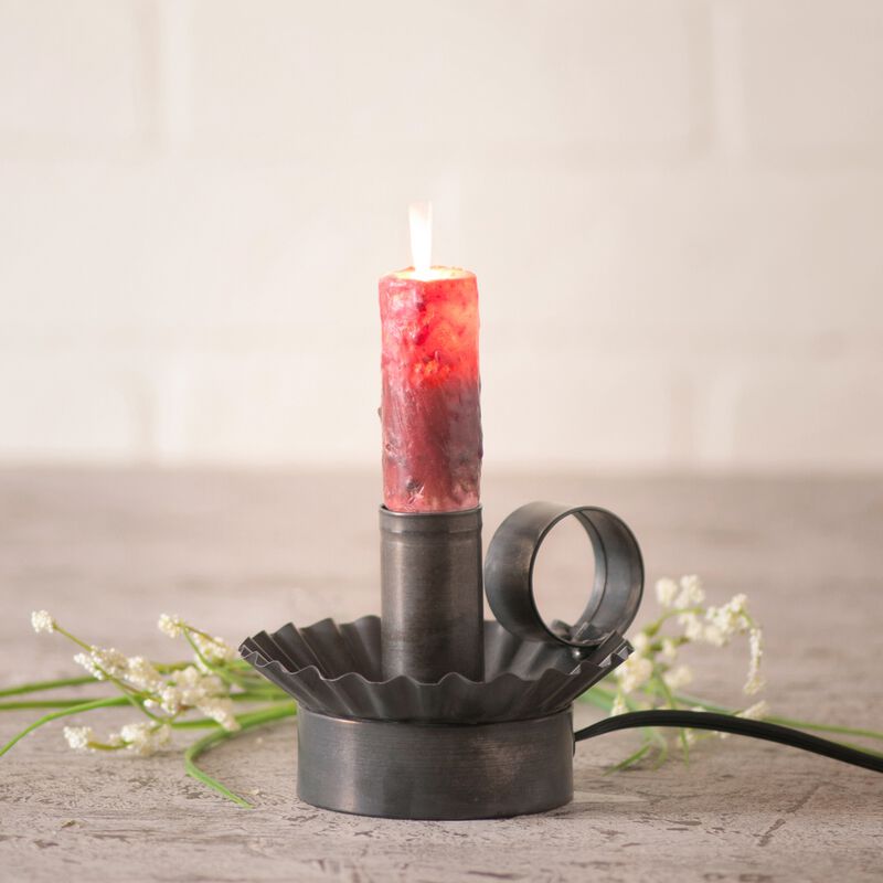 Cottage Chamberstick Candle Holder Kettle Black Metal 35 X 4 X 475 In image number 1
