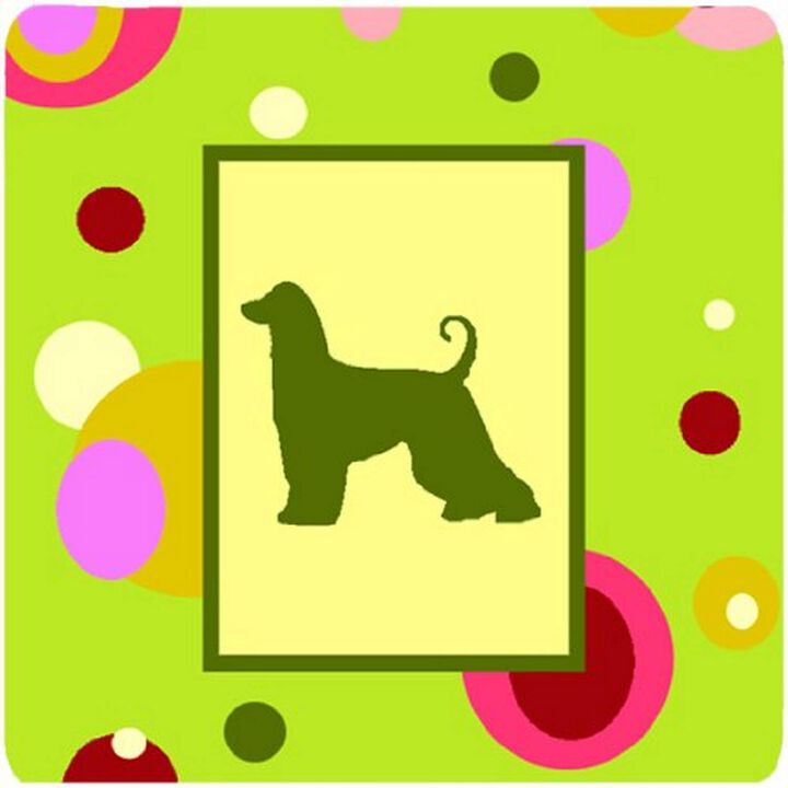 Caroline's Treasures CK1002FC Afghan Hound Foam Coasters (Set of 4), 3.5 H x 3.5 W, Multicolor