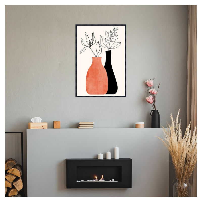 Madame a Monsieur by Eins Kubistika Framed Canvas Wall Art