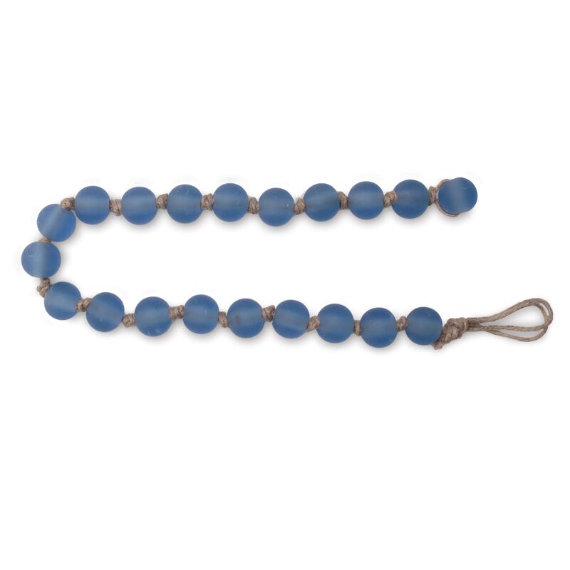 Set of 2 Frosted Glass Bead Garlands for Holiday Tree, Mantel, or Table Decor