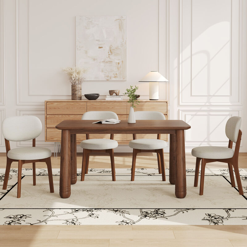 Tigrux Solid Oak Wood Dining Table image number 8