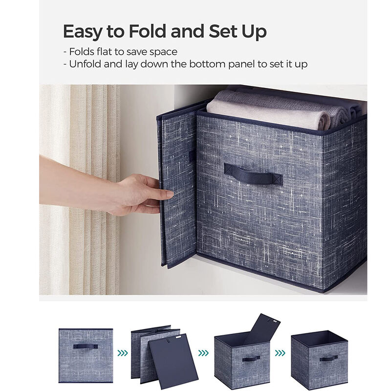 Non-Woven Fabric Storage Cubes with Double Handles