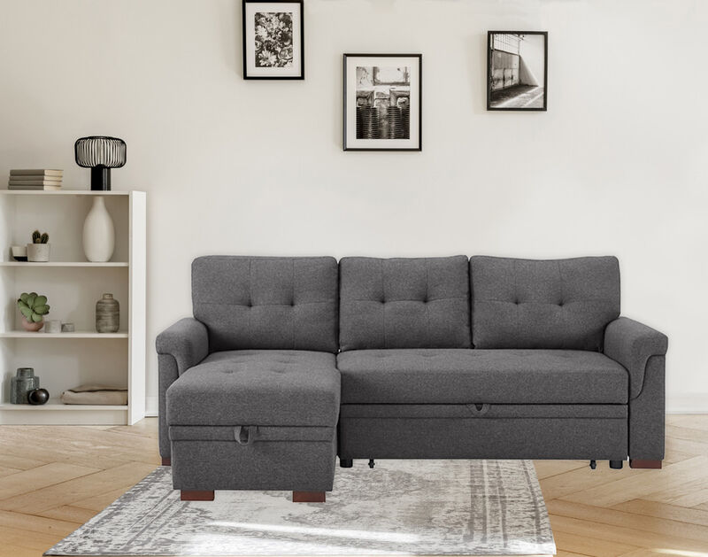 Streamdale Reversible Sleeper Sectional Sofa with Storage Chaise