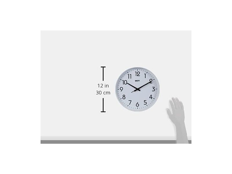 Unity Fradley Sweep White Wall Clock 30 Cm Silent Modern Home Decor image number 3
