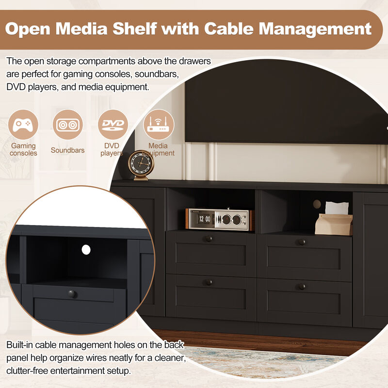Poxkax Elegant Entertainment Center Wall image number 5