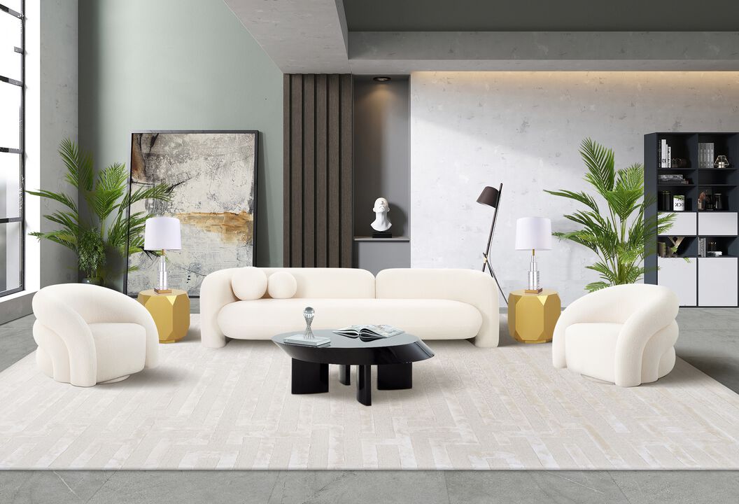 Pasargad Home Rivano Design Shiny Black Coffee Table, 43.7"W