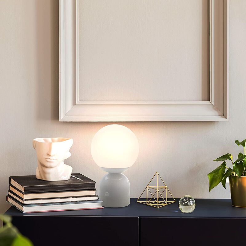 Mila Black Marble LED Table Lamp image number 1