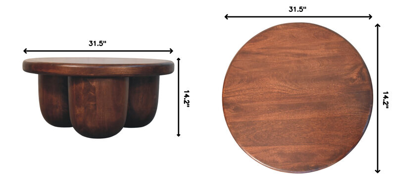 Artisan Furniture Solid Wood Clara Sculpted Coffee Table image number 8