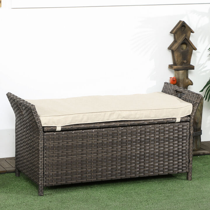 Hivvago Outdoor Garden Bench with Lift-Top Storage