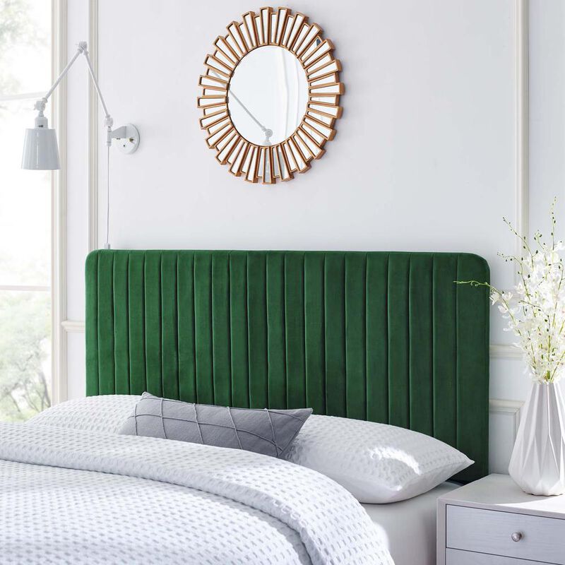 Milenna Channel Tufted Performance Velvet King/California King Headboard image number 8