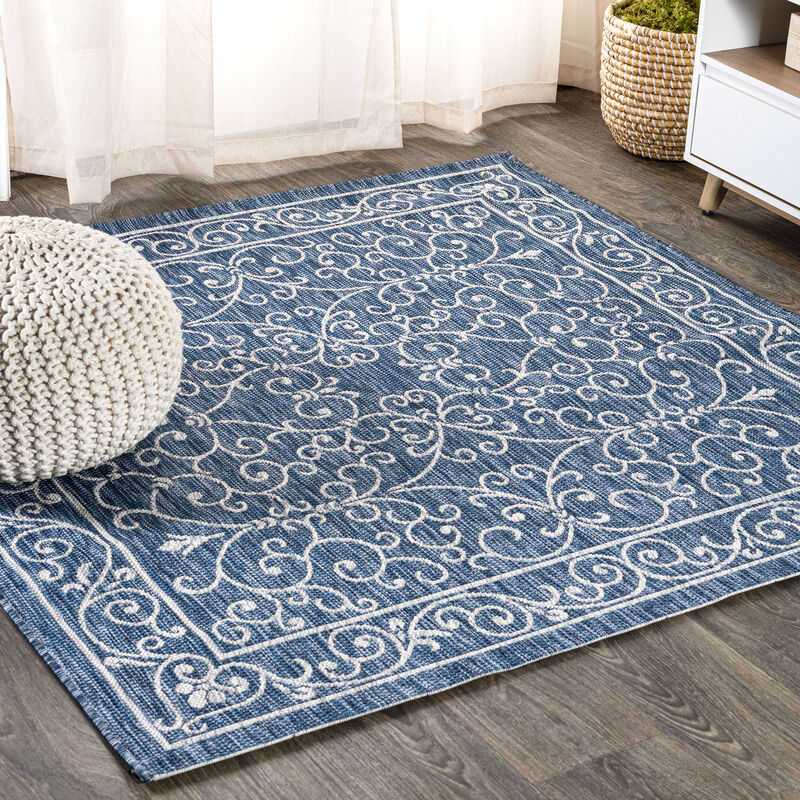Charleston Vintage Filigree Textured Weave Area Rug