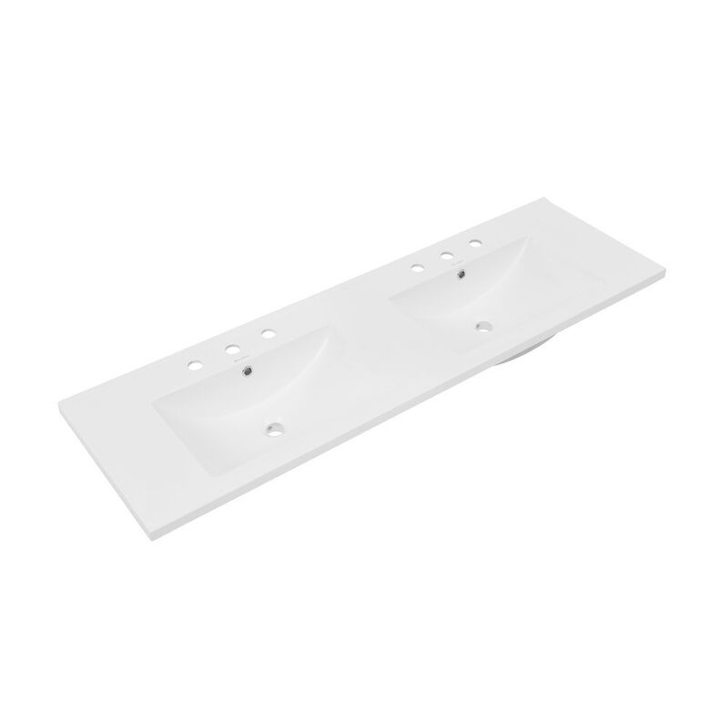 60 inch Vanity Top Bathroom Sink with 3 Holes image number 6