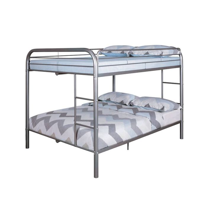 Fegy Bunk Bed with Ladder and Rails, Metal Frame