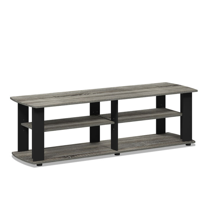 Furinno Furinno 11191 THE Entertainment Center TV Stand, French Oak Grey/Black