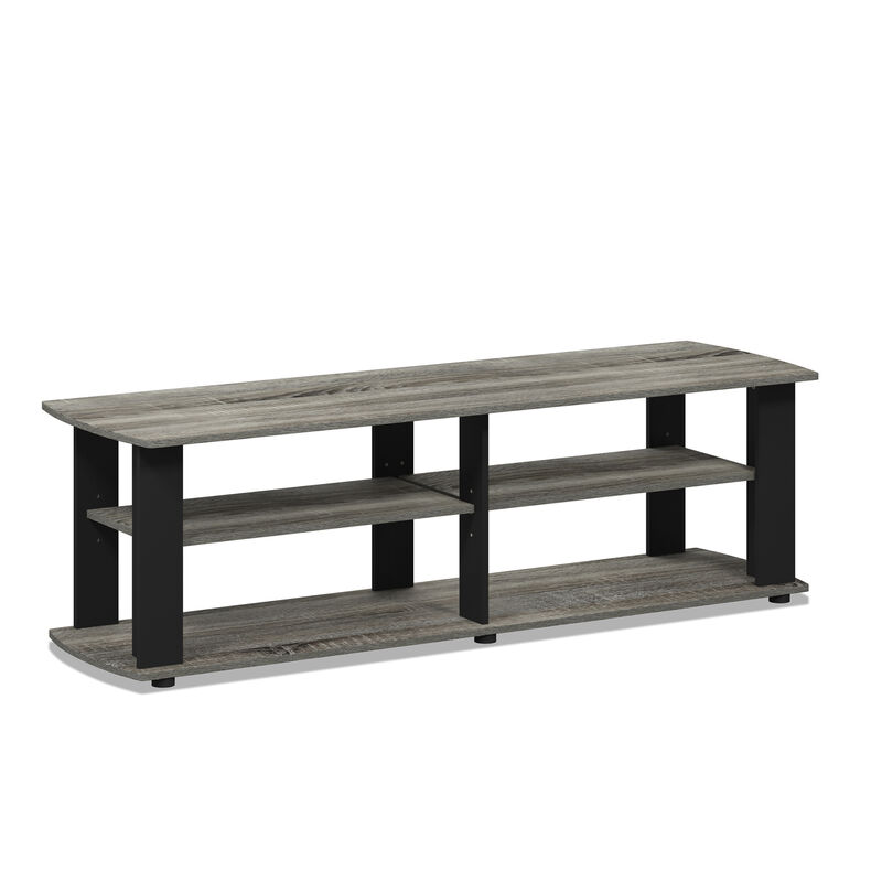 Furinno Furinno 11191 THE Entertainment Center TV Stand, French Oak Grey/Black