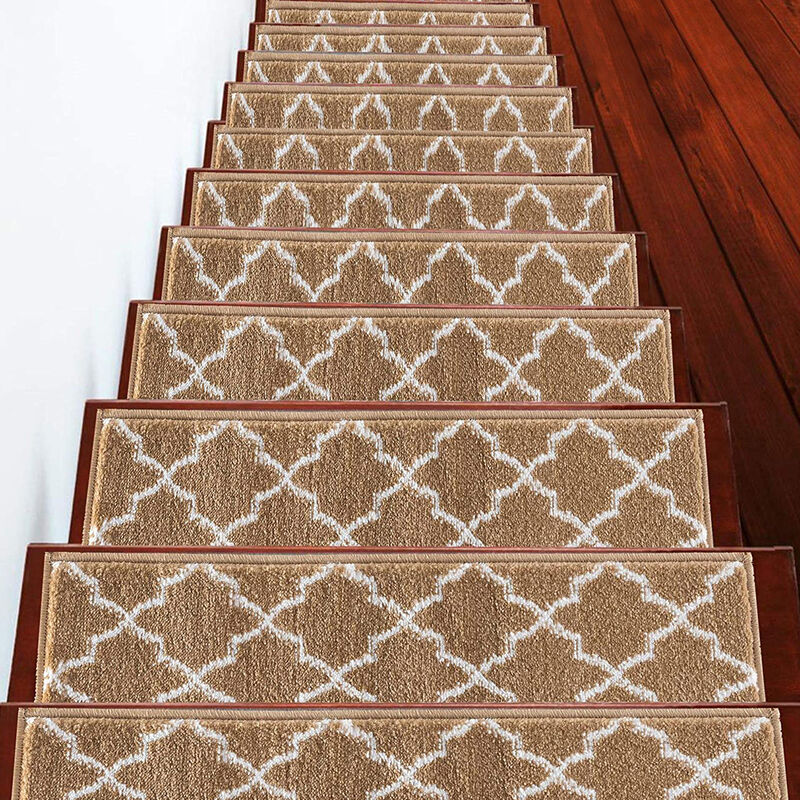 SUSSEXHOME Carpet Stair Treads Easy to Install with Double Adhesive Tape - Safe, 9" X 28" - Beige