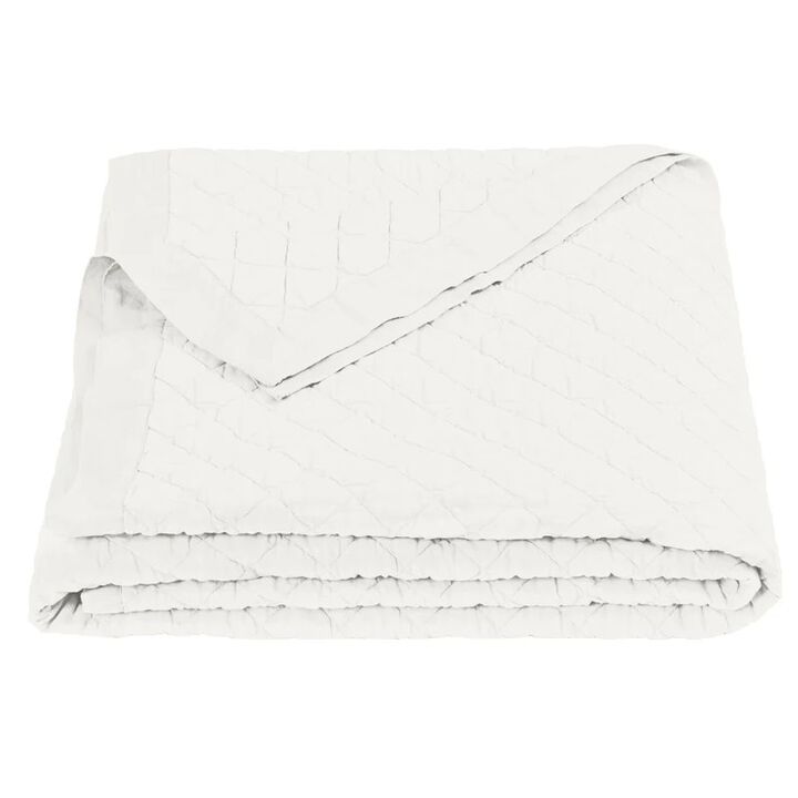 Diamond White Full/Queen Quilt Set