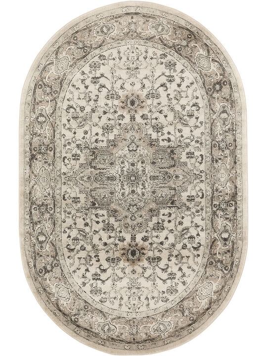 Quarry QUA05 Ivory/Gray 5'3" x 7'3" Rug