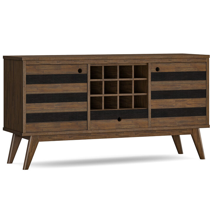 Simpli Home Clarkson Sideboard with Wine Storage
