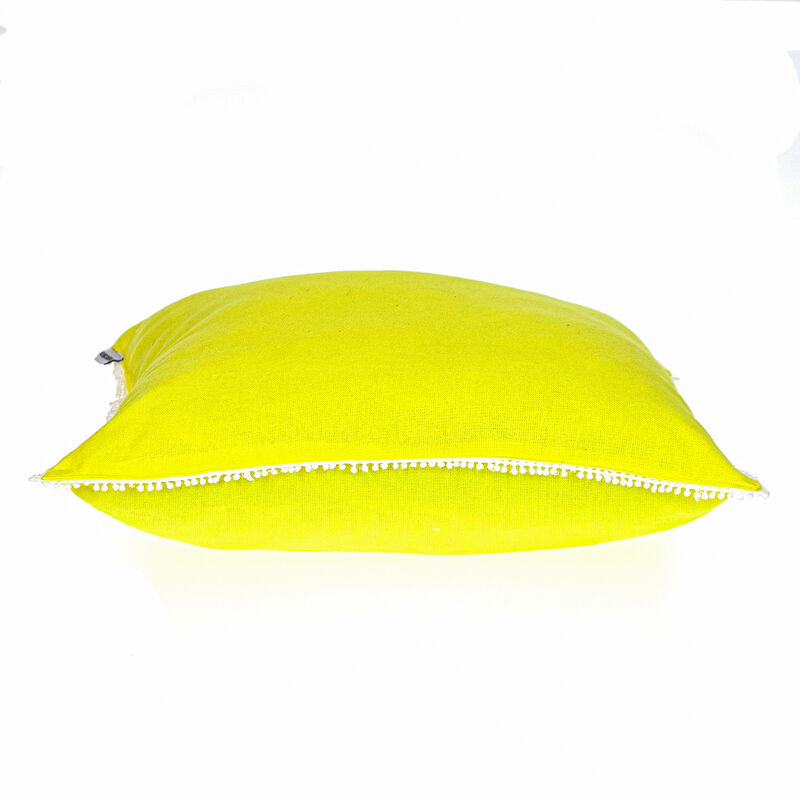 HomeRoots 16" Yellow Cotton Throw Pillow image number 2