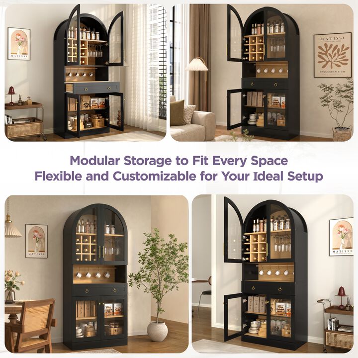 Bunnas Tall Arched Bar Cabinet