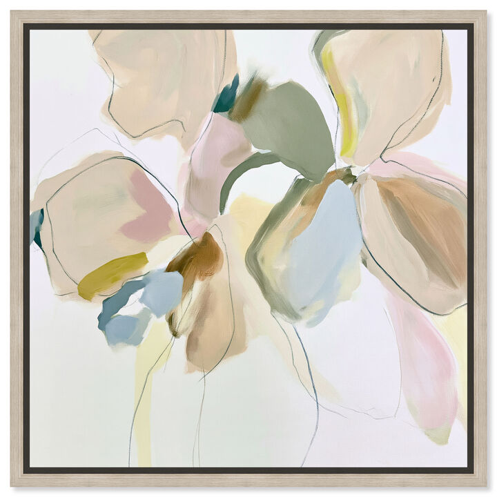 Delicate Dawn Floral I Abstract Canvas Print by Art Remedy
