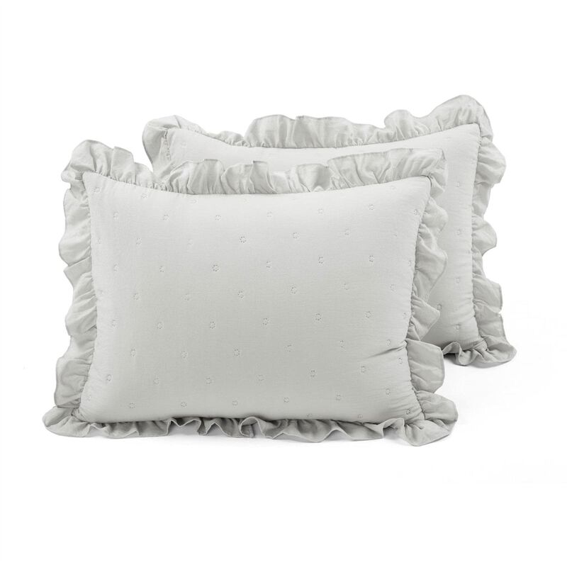 Reversible Ruffle 3-Piece Quilt Set – Oversized and Lightweight