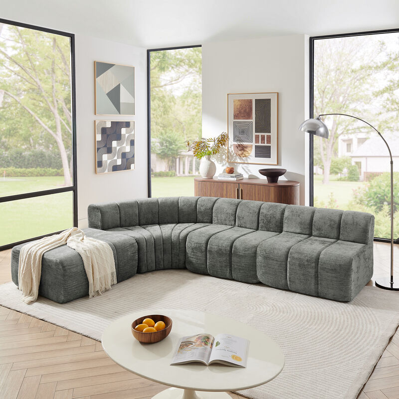 Cepska Semi-Curved Modular Sectional Sofa image number 1