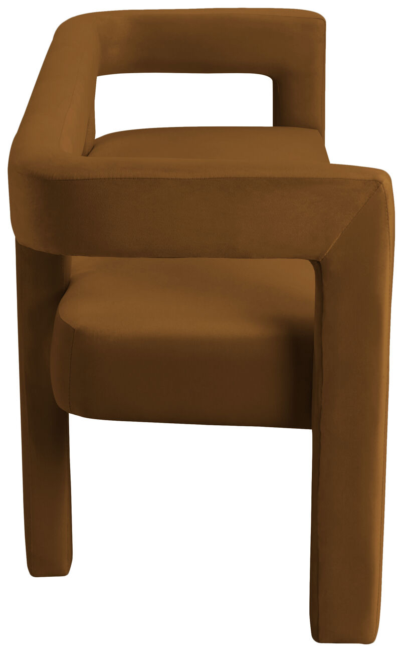 Meridian Furniture Athena Saddle Velvet Bench image number 4