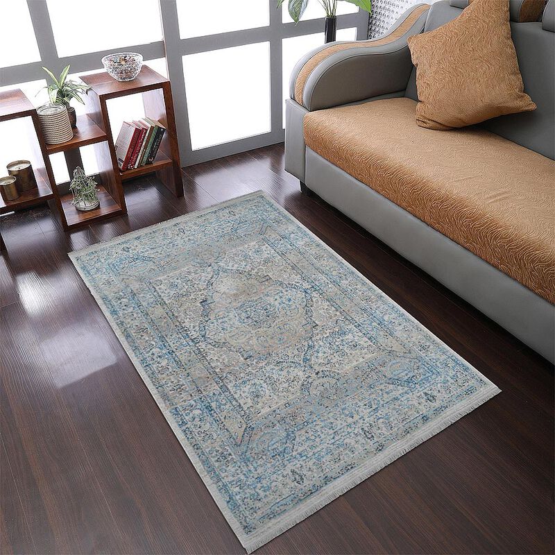 RUGSOTIC CARPETS MACHINE MADE POLYESTER AREA RUGS  - Rectangle Shape, Classic Oriental Traditional  Design, Low Pile Machine Made Area Rugs (M00092) image number 1