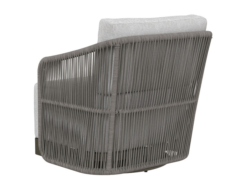 Lyra Warm Grey Gracebay Light Grey Swivel Armchair image number 3