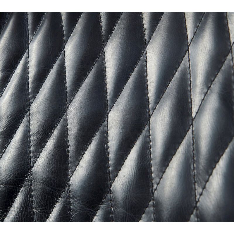 Crafters and Weavers Cruz Modern Egg Chair - Slate Leather and Metal Spitfire Shell