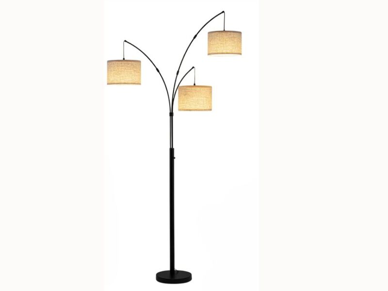 80" Arc Tree Floor Lamp – 3-Light, Remote-Controlled, Dimmable LED, Mid-Century Style