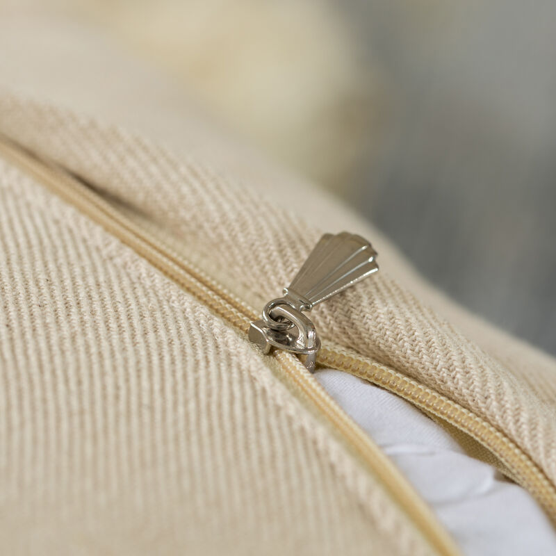 16" Handwoven Cotton Throw Pillow Cover with Ogee Pattern and Tasseled Top with Filler, Charcoal