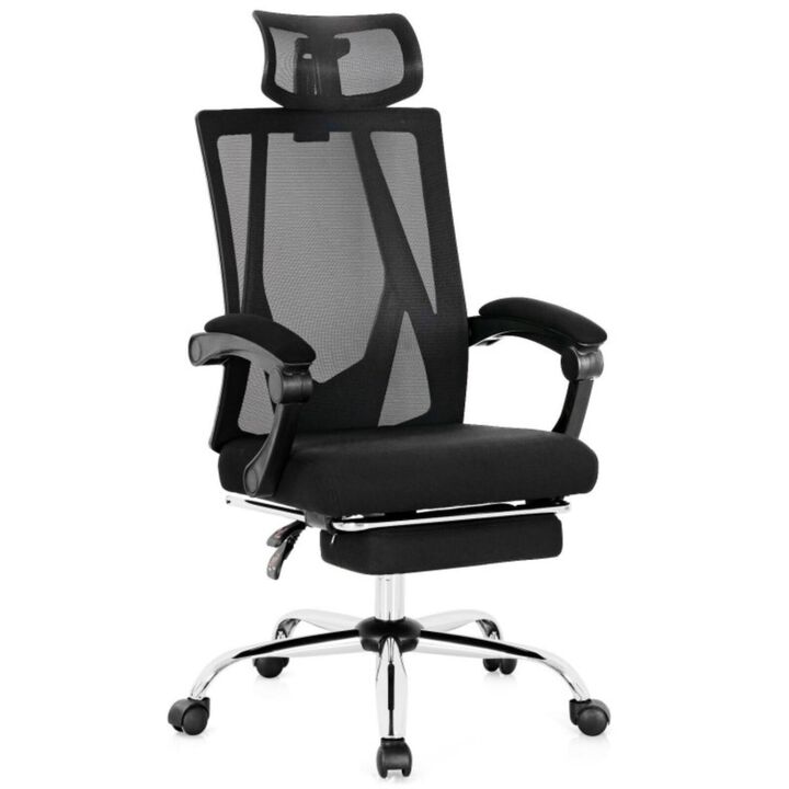 Hivvago Ergonomic Recliner Mesh Office Chair with Adjustable Footrest