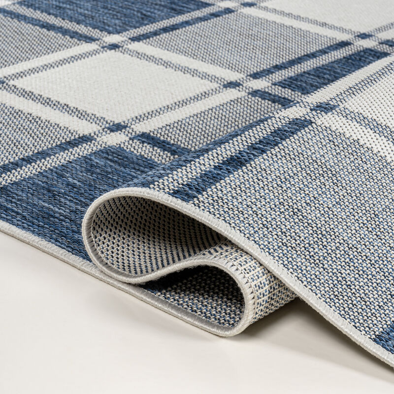Sabine Traditional Farmhouse Bold Gingham Indoor/Outdoor Area Rug