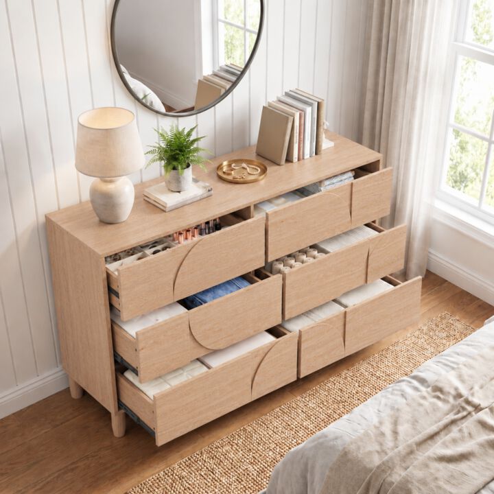 Crorn Mid Century 6-Drawer Dresser