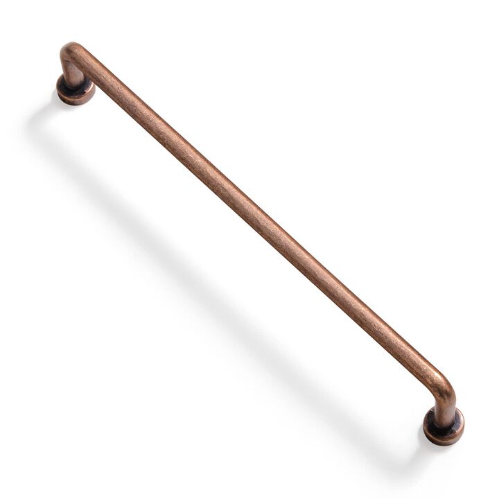 Goo-Ki 6 Pack 7 9/16'' Center to Center Antique Copper Cabinet Bar Pulls Vintage Drawer Handles Closet Classic Retro Home Kitche