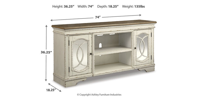 Realyn 74" TV Stand image number 5