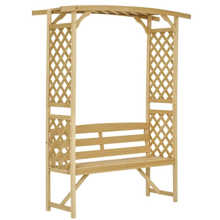 Hivvago Garden Bench for Vines and Outdoor Seating